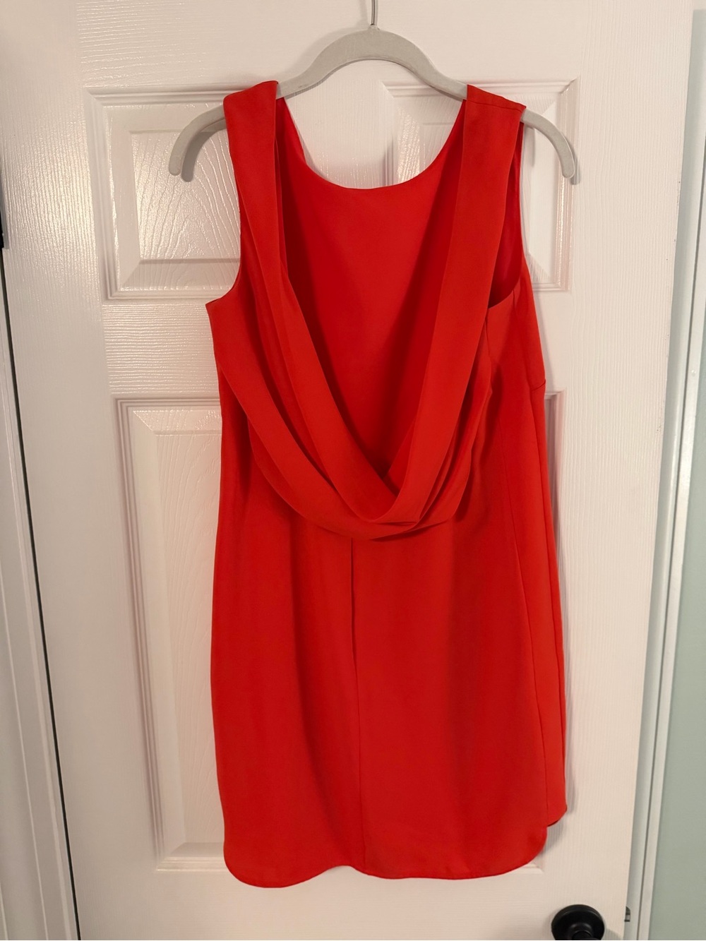 BCBGMaxAzria Red Sleeveless Cowl-Back Mini Dress